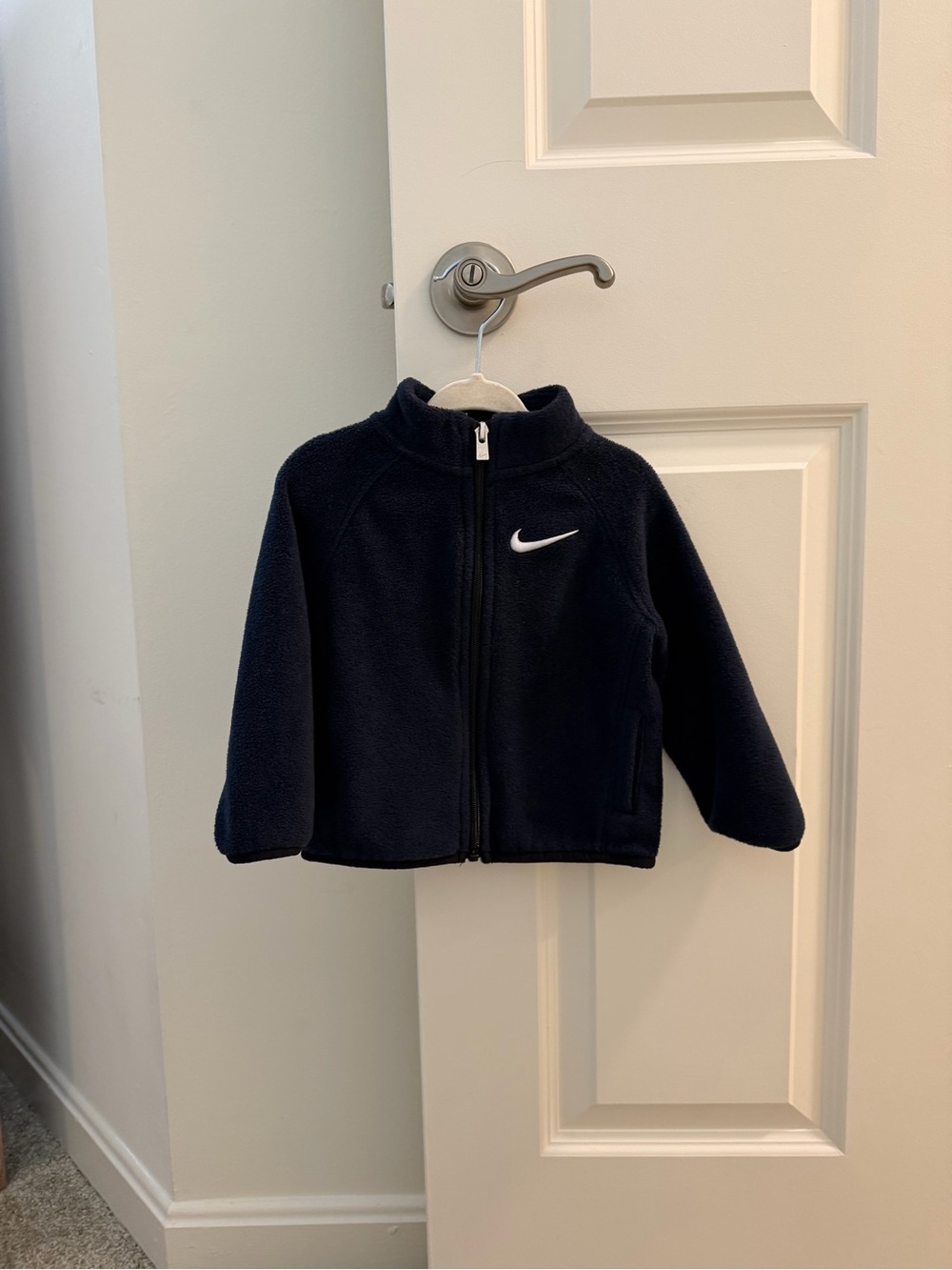 Nike Kids Navy Blue Fleece Zip Jacket